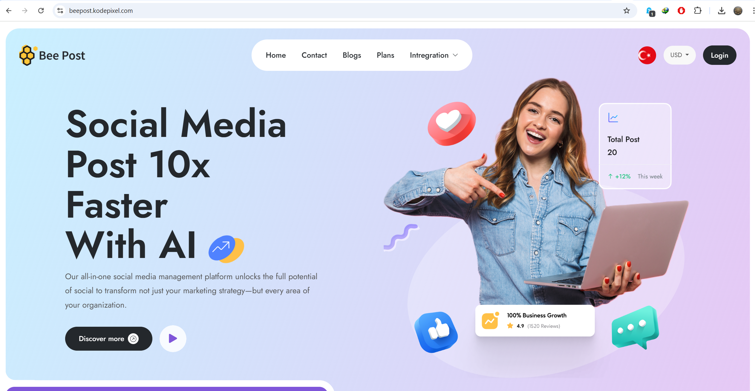 Preview website custom premium slide 2